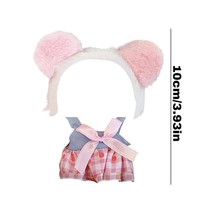 17cm Cute Pink Dress Set Labubu Doll Clothes Outfit Accessories Doll Clothing Kid Toy Girl Gift