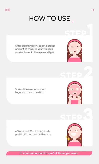 Sakura Peeling Face Mask Deep Cleansing 24k Gold Blackhead Removed Tear Off Mask Repairing & Smoothing Facial Skin Care 50g