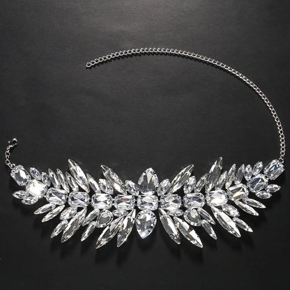 Stonefans Bling Crystal Geometric Choker Necklace Exaggerate Decoration Statement Jewelry Rhinestone Collar Choker Party Club