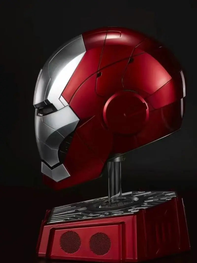 Iron Man 1/1 Cosplay Helmet Mk5 Electric Voice Control Helmet Led Eyes Metal Mask Model Toys Children Adults Christmas Gift