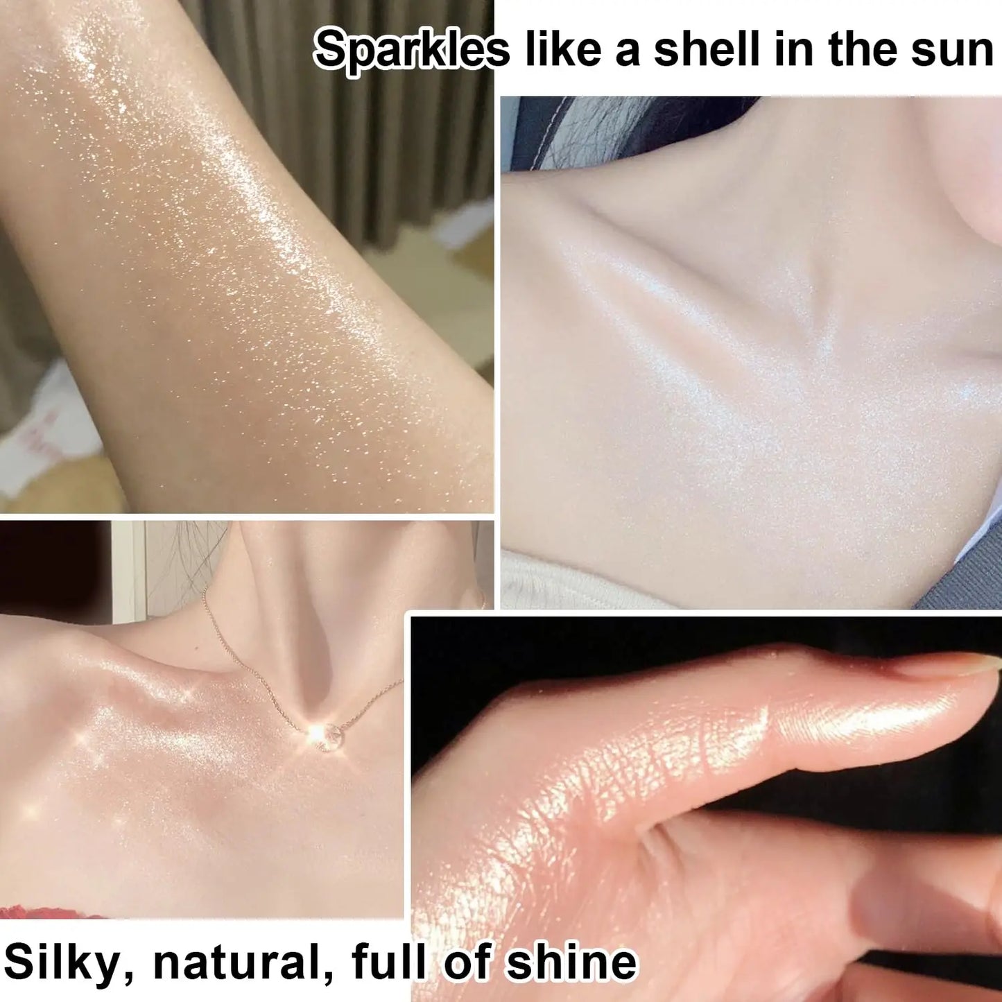 100ml Body Glitter Highlighter Shiny Glitter Spray Body Spray Womens Face Glitter Quick-Dry Waterproof Fairy Body Shimmery Spray