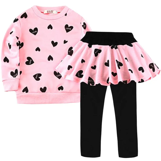 Toddler Girls Clothes Kids Autumn Winter T Shirt Pants Christmas Clothes Girls Printed Outfits Children Clothing set