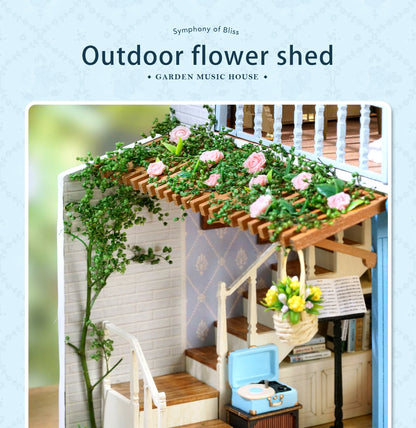 Handmade Wooden Miniature Doll House Kit 3D Puzzle Assembled Building Model Kit With LED Light DollHouses Toy For Christmas Gift