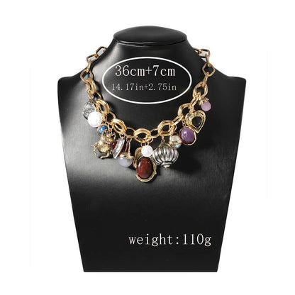 Zvoijio New Personalized Retro Fashion Multiple Pendant Necklace