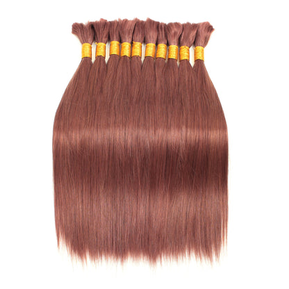 Lovevol 100G Straight Bundles 99J Burgundy Straight Human Hair Bulk For Braiding No Weft Color 100% Human Hair Extensions 16-26