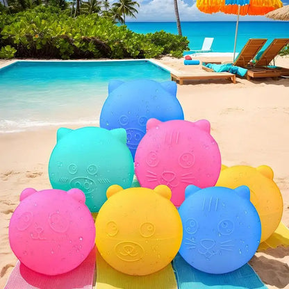 Reusable Water Baloons 16x Silicone Reusable Water Balls Quick Filling Creative Summer Pool Beach Outdoor Games For Kids &