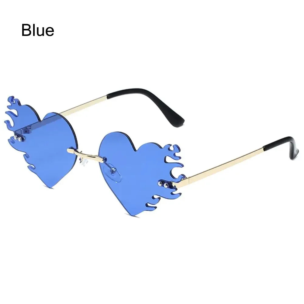 Mushroom Shape Sunglasses Irregular Rimless Sun Glasses Trendy Fun Sunglasses for Women Men Halloween Party Cosplay Eyewear