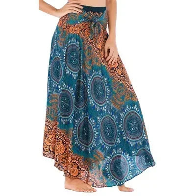 Sexy Summer Long Boho Bottom Women Skirt Vintage Casual Ropa Mujer Faldas Loose Fashion y2k Maxi Skirts Woman Clothing Saia Jupe