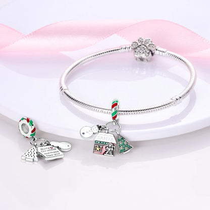 Halloween Christmas 925 Silver Charms Fit Original Bracelet For Women Jewelry Snow Christmas Tree Santa Claus