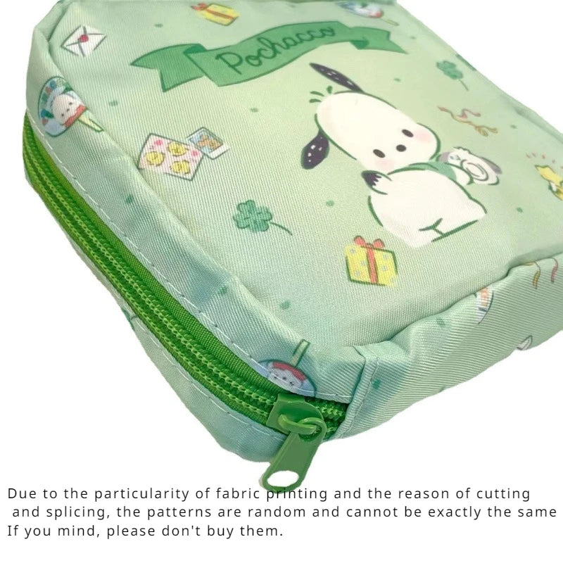 Sanrio Kuromi Storage Bag Cartoon Anime Figures Pochacco Cinnamoroll Purse Q Figural Cute Toy Bag Girls Birthday Christmas Gifts