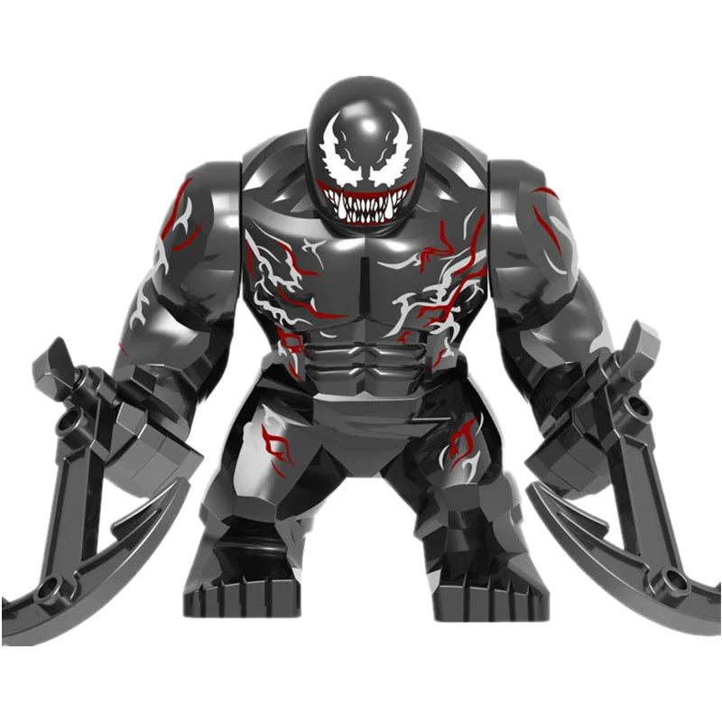 Building Blocks Marvel Transformation Figures Big Goblin Spiderman Iron Man Venom Captain Hawk Deadpool Technic Armor Gift Toys