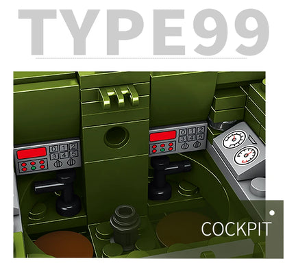 WW2 Military Leopard 2A4 Battle Tank Series Building Blocks Brick Model MOC Army Weapon Boy Set Kid Toy Childrens Christmas Gift