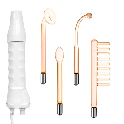 High Frequency Facial Machine Skin Therapy Electrode Wand Neon Electrotherapy Glass Tube Acne Spot Remover Face Skin Care Device