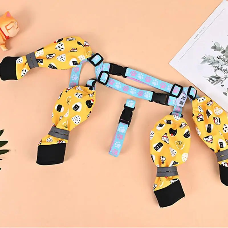 Dog Suspender Boots Protective Paw Protector Booties Soft Dogs Boots & Paw Protectors Dog Socks for Small Medium and Large Dogs