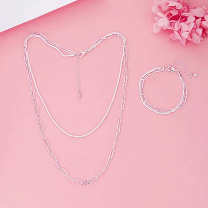 925 Sterling Silver Romantic Bracelet Necklaces For Women Fashion Designer Party Wedding Accessories Jewelry Sets Christmas Gift