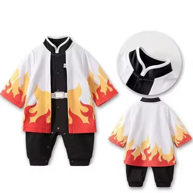 Baby Anime Clothes Newborn Cotton Rompers Training Outfit Infant Kids Halloween Cartoon Cosplay Costume Jumpsuit