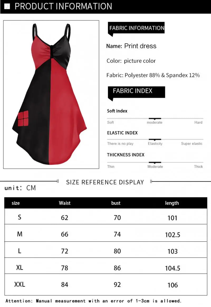 Zawaland Cosplay Costume Clown Women Printing Halloween Dress Up Matching Set Jumpsuits Carnival Party Dress Leggings Bodysuit