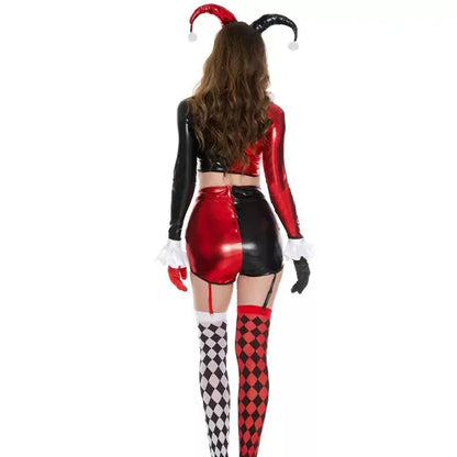 Cosplay Clown Costume Women Joker Outfits Halloween Carnival Party Fancy Suits Performance Bodysuits Carnival Dress Up