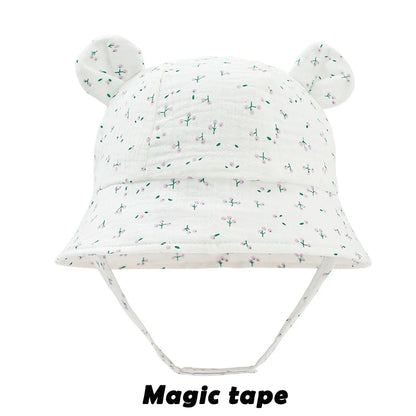 Spring Autumn Solid Color Soft Baby Bucket Hat Cotton Fisherman Hats Kids Summer Toddler Boy Girls Panama Sun Cap Children 0-12M