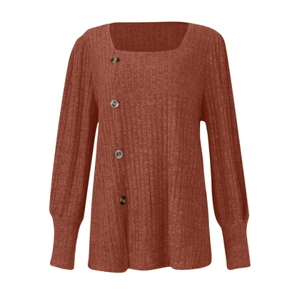 Autumn Elegant Trendy Long Sleeve Comfortable Ladies Top Casual Women's Pullover Simple Design Daily Solid Color Dress up