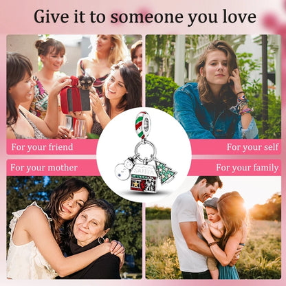 Halloween Christmas 925 Silver Charms Fit Original Bracelet For Women Jewelry Snow Christmas Tree Santa Claus