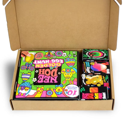 2026 New Needoh Golden Egg Treasure Hunt Box Toy With Squishy Surprise Stress Relief Squeeze Kids' Easter Party Toy