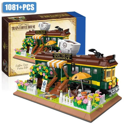 Classic Creative Coffee Machine Mini Diamond Model Building Blocks MOC Construction Bricks Collection Toy Children Xmas Gift
