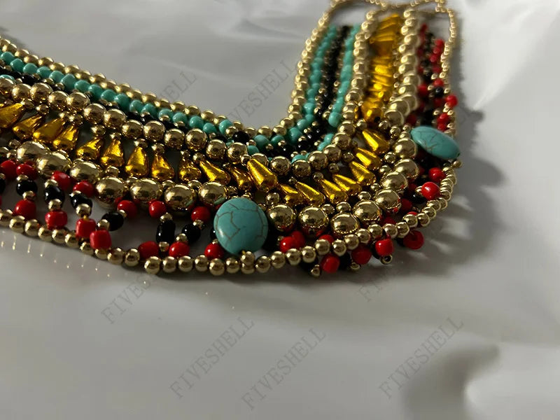 Cosplay Women Cleopatra Costume Egyptian Collar Necklace Design Costume Accessories Halloween