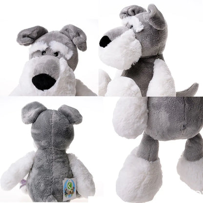New 25/35cm Cute Plush Toy Jungle Brothers Schnauzer Dog Soft Plush Animal Toy Baby Comfort Doll Children Best Christmas Gift