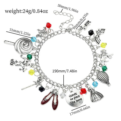 Fashion The Wizard of OZ Bracelet Kawaii Shell Magic Wand Charms Bangle Trendy Jewelry for Women Cartoon Party Gifts Accessories