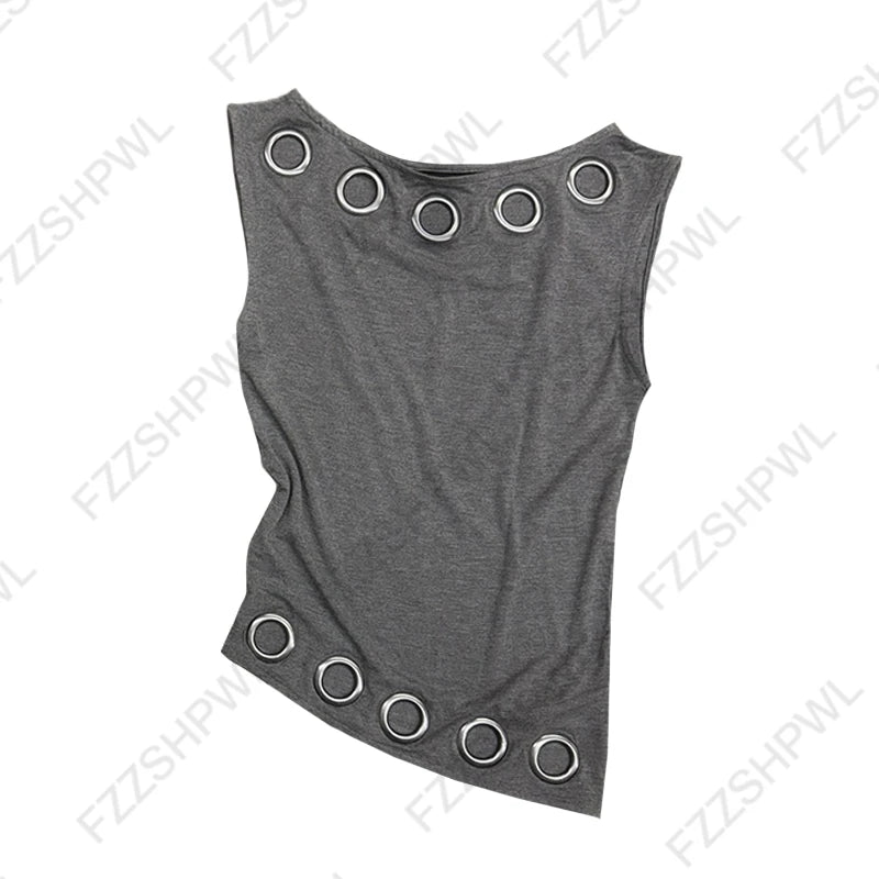 Y2K Retro Harajuku Women's Camisole Top Sexy Slim Chic Casual Crop Top Grunge Punk Hip Hop Gothic Aesthetic Emo Girls Streetwear