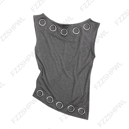 Y2K Retro Harajuku Women's Camisole Top Sexy Slim Chic Casual Crop Top Grunge Punk Hip Hop Gothic Aesthetic Emo Girls Streetwear