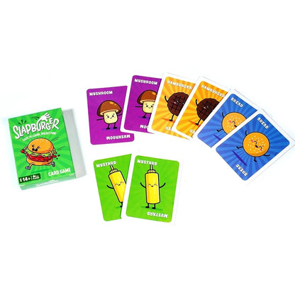 Slapburger Card Game Fun Family Games for Game Night Playing Card Games Families Party Gifts 2-6 Players