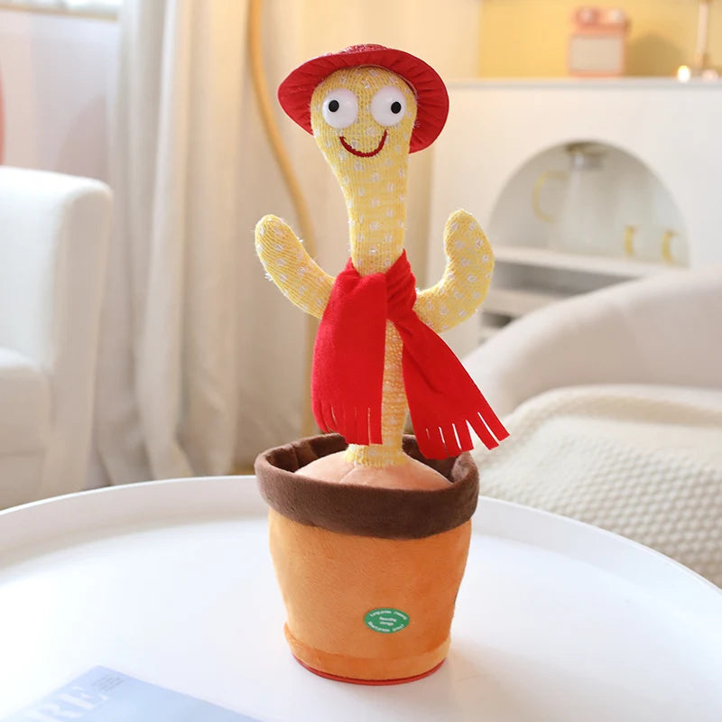 33cm Cactus Plush Toy Dancing Talking Cactus Lifelike Toy Kawaii Plush Glowing Cactus Doll Decoration Christmas Gift Collection