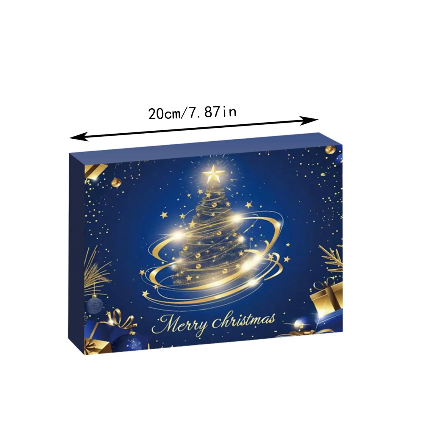 Christmas Countdown Calendar 24 Days Christmas Decorative Countdown Advent Calendar Necklace Bracelet Earrings Christmas Gifts