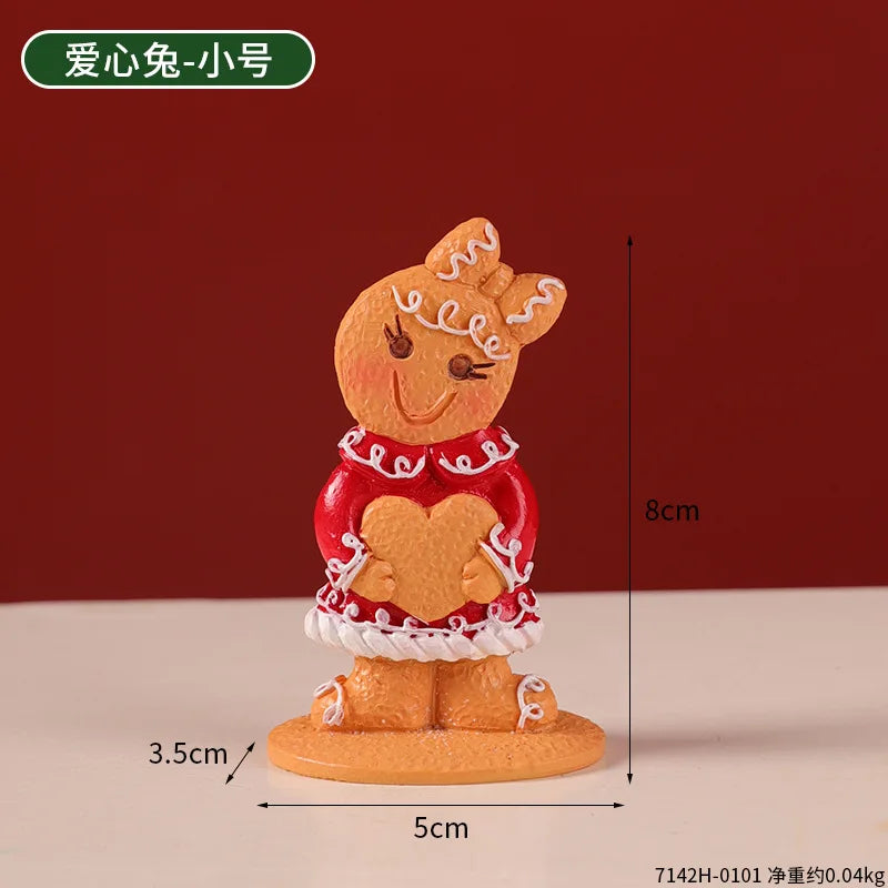 Christmas Gingerbread Man Doll Tree Pendant Ornaments Holiday Party Supplies Home Party Navidad Christmas Decoration Kids Gift