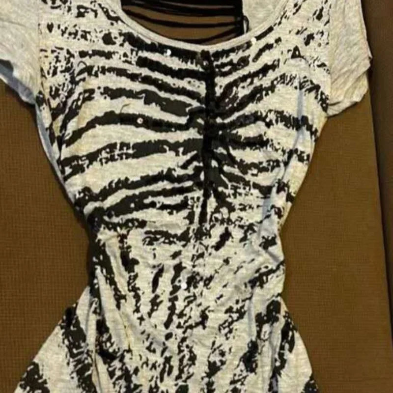 Retro Hottie Dresses American Subculture Skeleton Print Dress Harajuku Hollow Design Hip Wrap Dress Punk Grey Slim Mini Dresses
