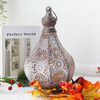 Moroccan Table Lamp Retro Battery Operated Lamps Hanging Candle Holder Bedside Lamps Night Light Living Room Bedroom Home Decor