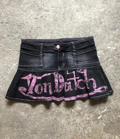 American Retro Letters Low Waist Slim Mini A Word Denim Skirt Women's Y2K New Harajuku Goth Sexy Spice Girls Fashion Street Wear