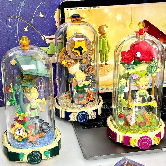 Le Petit Prince Building Blocks Rose Eternal Dream Scene Assembly Toys Model Ornaments Building Blocks Children Gifts