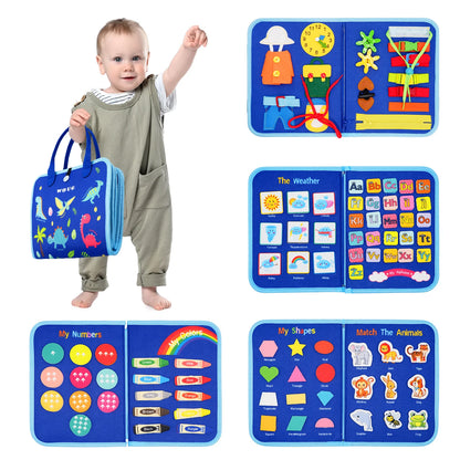 Montessori Busy Board Toys For Toddlers Busy Book For Fine Motor Educational Learning Activities With Life Skills Sensory Toys