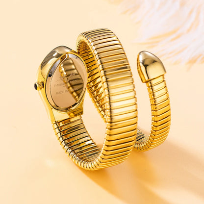 Top Brand MISSFOX Women's Watches New Quartz Snake Shape Simple Ladies Watch Fashion Unique Strap Waterproof Wristwatches