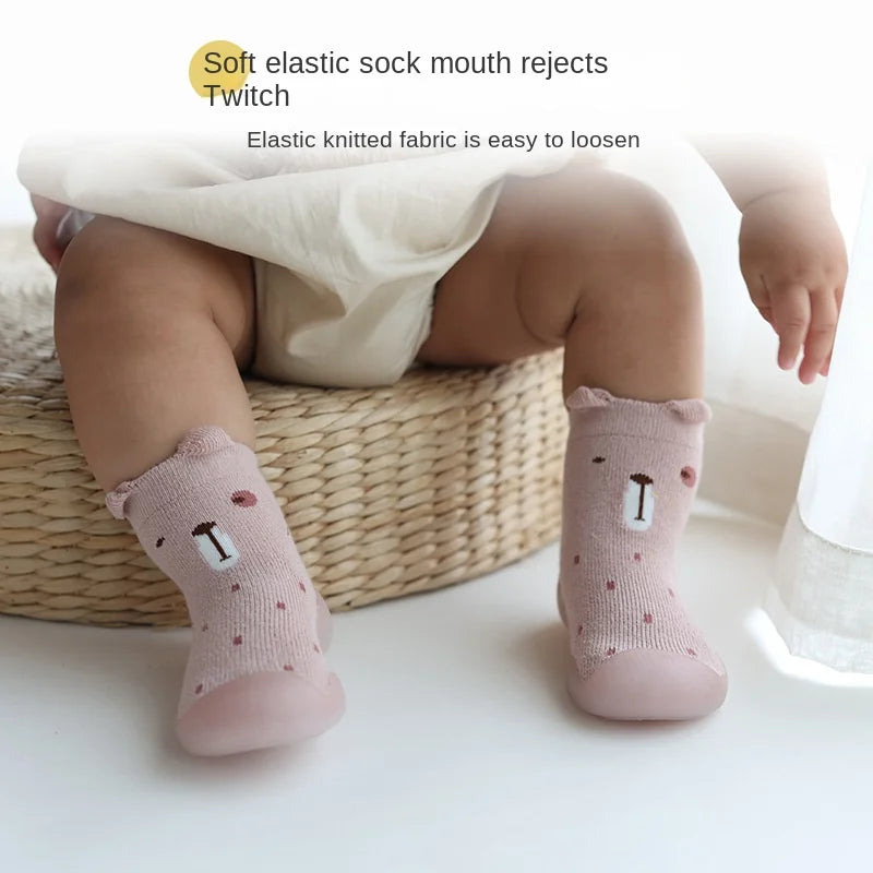 Newborn Baby Shoes Infant Cute Cartoon Kids Boy Shoes Soft Rubber Sole Child Floor Sneaker Booties Toddler Girls First Walker