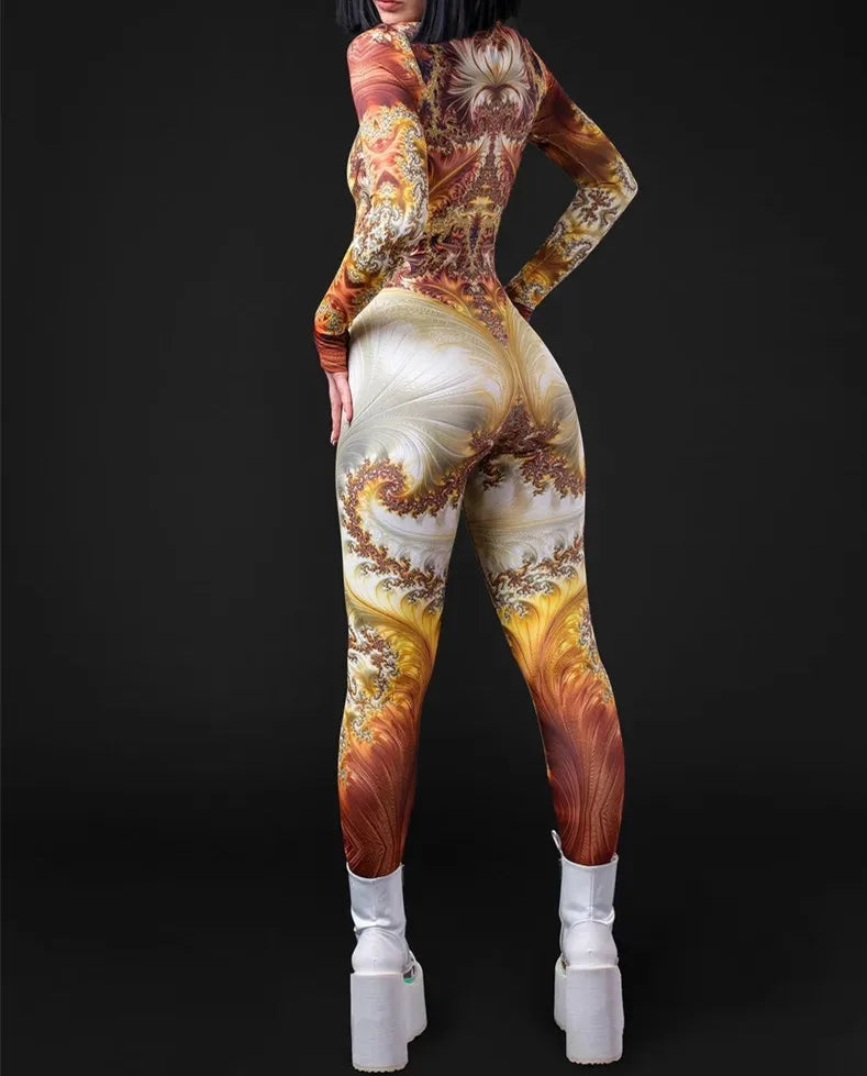 Cosplay Costume Female Woman Sexy Suit Color Element Blue Muscle Halloween Bodysuit Adults High-waisted Sports Jumpsuit