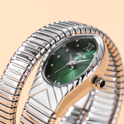 Top Brand MISSFOX Women's Watches New Quartz Snake Shape Simple Ladies Watch Fashion Unique Strap Waterproof Wristwatches