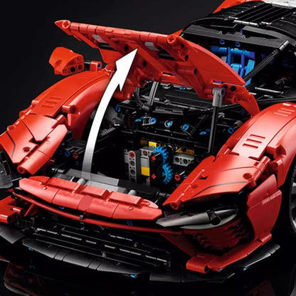 3778PCS Technical Daytona SP3 Supercar Model Building Blocks Sport Car Toys for Kids Boyfriend Birthday Gifts Compatible 42143