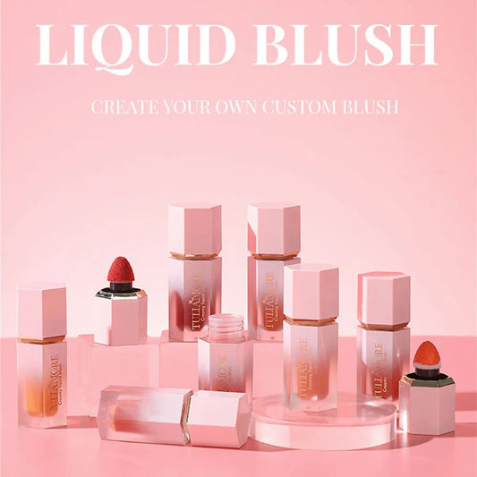 Matte Velet Liquid Blush Moisturizing Lip Gloss Cheek Blusher Durable Natural Tint Face Rouge Cream Blush Stick Beauty Cosmetics