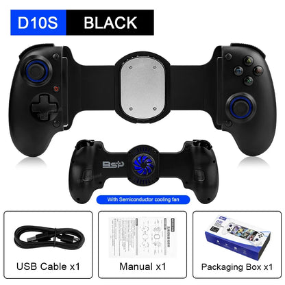 Hot Sale D10 D10S Stretching Cooling Wireless Game Controller For SWITCH/Android/Apple IOS Tablet /P3/P4/XBOX Gamepad Streaming