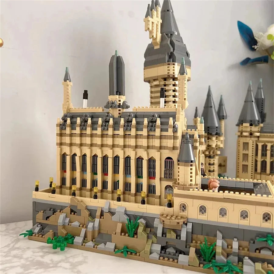 Creative Medieval Magic Castle MOC Micro Bricks School Architecture Palace Model Building Blocks Set Gifts for Kid Assembly Toys