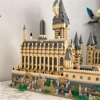 Creative Medieval Magic Castle MOC Micro Bricks School Architecture Palace Model Building Blocks Set Gifts for Kid Assembly Toys